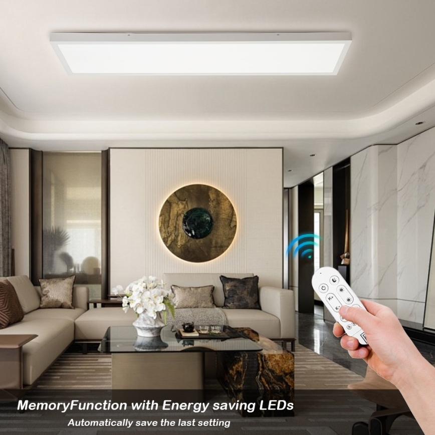 Immax NEO 07276L - LED Ściemnialny plafon łazienkowy NEO LITE FRAME LED/50W/230V IP44 Wi-Fi Tuya + pilot zdalnego sterowania biały