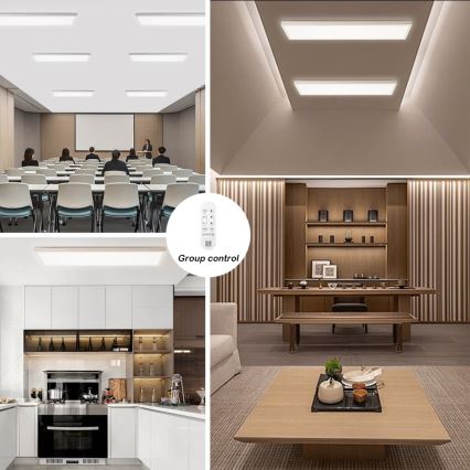 Immax NEO 07276L - LED Ściemnialny plafon łazienkowy NEO LITE FRAME LED/50W/230V IP44 Wi-Fi Tuya + pilot zdalnego sterowania biały