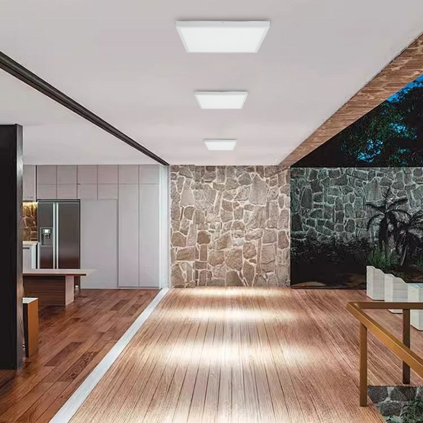 Immax NEO 07277L - LED Ściemnialny plafon łazienkowy NEO LITE FRAME LED/50W/230V IP44 Wi-Fi Tuya +pilot zdalnego sterowania biały