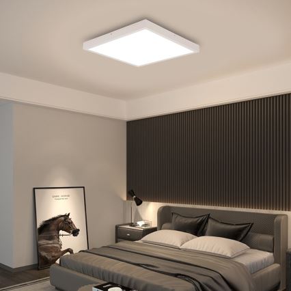 Immax NEO 07277L - LED Ściemnialny plafon łazienkowy NEO LITE FRAME LED/50W/230V IP44 Wi-Fi Tuya +pilot zdalnego sterowania biały