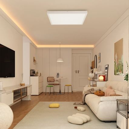 Immax NEO 07277L - LED Ściemnialny plafon łazienkowy NEO LITE FRAME LED/50W/230V IP44 Wi-Fi Tuya +pilot zdalnego sterowania biały