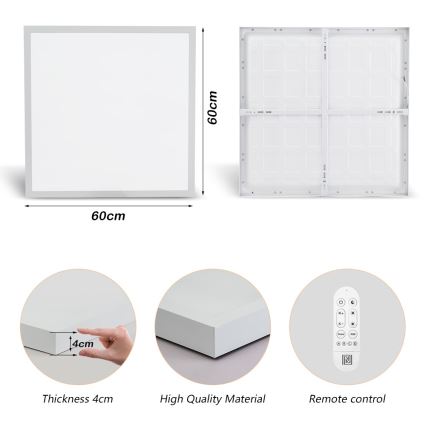 Immax NEO 07277L - LED Ściemnialny plafon łazienkowy NEO LITE FRAME LED/50W/230V IP44 Wi-Fi Tuya +pilot zdalnego sterowania biały