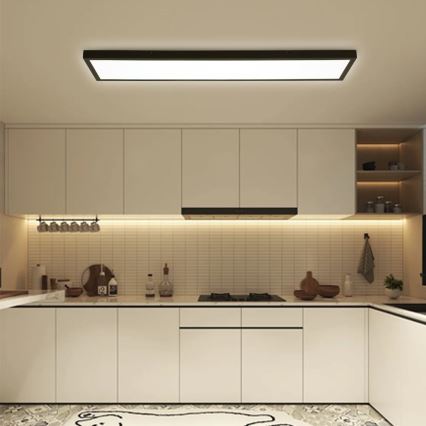 Immax NEO 07278L - LED Ściemnialny plafon łazienkowy NEO LITE FRAME LED/50W/230V IP44 Wi-Fi Tuya + pilot zdalnego sterowania czarny