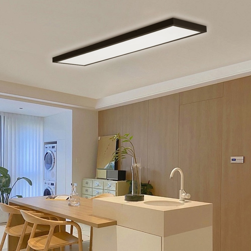 Immax NEO 07278L - LED Ściemnialny plafon łazienkowy NEO LITE FRAME LED/50W/230V IP44 Wi-Fi Tuya + pilot zdalnego sterowania czarny