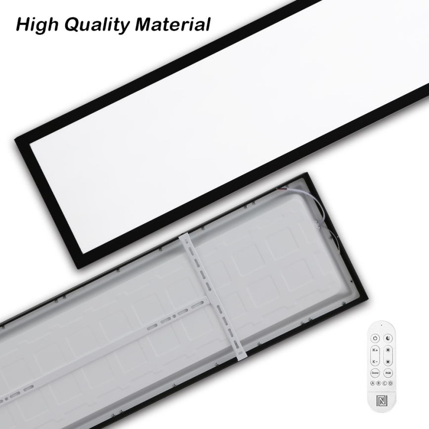 Immax NEO 07278L - LED Ściemnialny plafon łazienkowy NEO LITE FRAME LED/50W/230V IP44 Wi-Fi Tuya + pilot zdalnego sterowania czarny