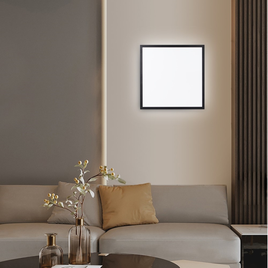 Immax NEO 07279L - LED Ściemnialny plafon łazienkowy NEO LITE FRAME LED/50W/230V IP44 Wi-Fi Tuya + Pilot zdalnego sterowania czarne