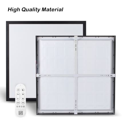 Immax NEO 07279L - LED Ściemnialny plafon łazienkowy NEO LITE FRAME LED/50W/230V IP44 Wi-Fi Tuya + Pilot zdalnego sterowania czarne