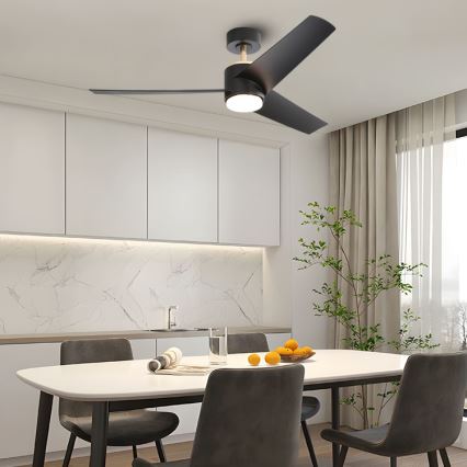 Immax NEO 07280L - LED Ściemnialny wentylator sufitowy BEAUTY LED/18W/230V Wi-Fi Tuya czarny śr. 132 cm + zdalne sterowanie