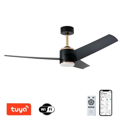 Immax NEO 07280L - LED Ściemnialny wentylator sufitowy BEAUTY LED/18W/230V Wi-Fi Tuya czarny + pilot zdalnego sterowania