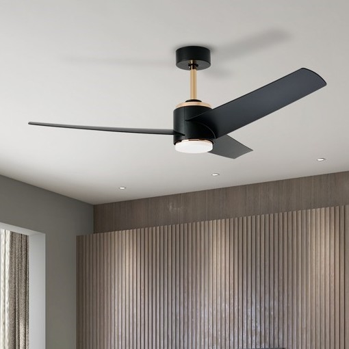 Immax NEO 07280L - LED Ściemnialny wentylator sufitowy BEAUTY LED/18W/230V Wi-Fi Tuya czarny śr. 132 cm + zdalne sterowanie