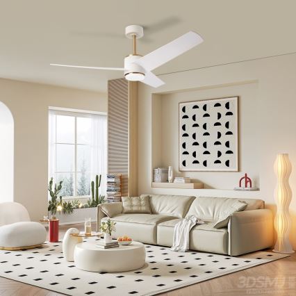 Immax NEO 07281L - LED+CCT ściemnialny sufitowy wentylator BEAUTY LED/18W/230V 3000/4000/6000K Wi-Fi Tuya + pilot zdalnego sterowania
