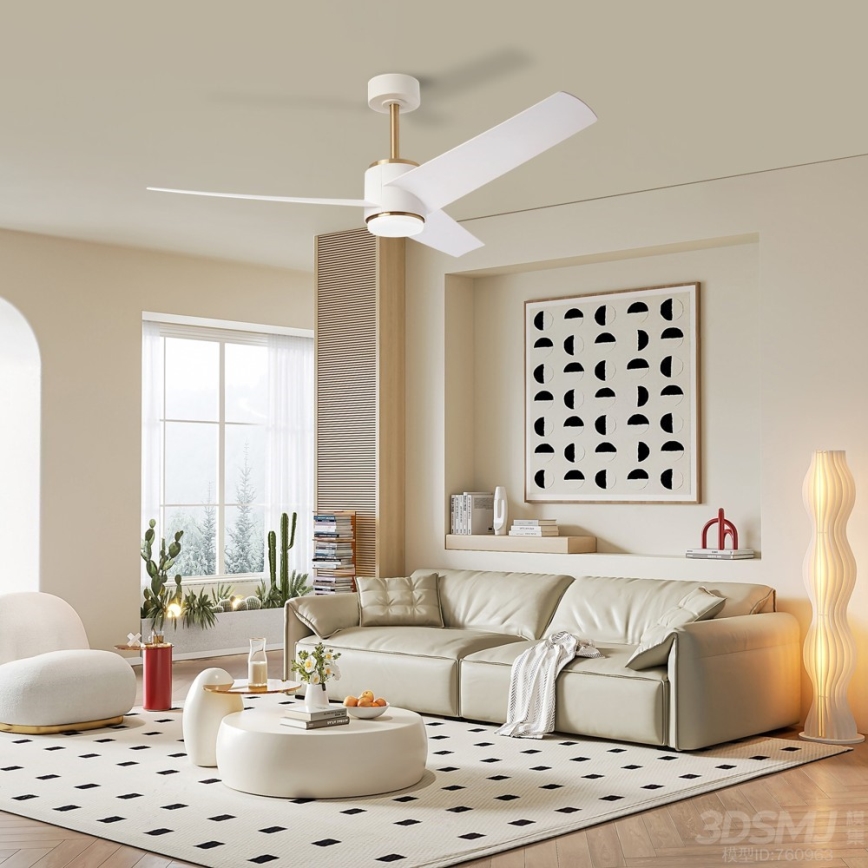 Immax NEO 07281L - LED+CCT ściemnialny sufitowy wentylator BEAUTY LED/18W/230V 3000/4000/6000K Wi-Fi Tuya + pilot zdalnego sterowania