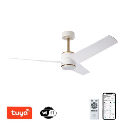 Immax NEO 07281L - LED+CCT ściemnialny sufitowy wentylator BEAUTY LED/18W/230V 3000/4000/6000K Wi-Fi Tuya + pilot zdalnego sterowania