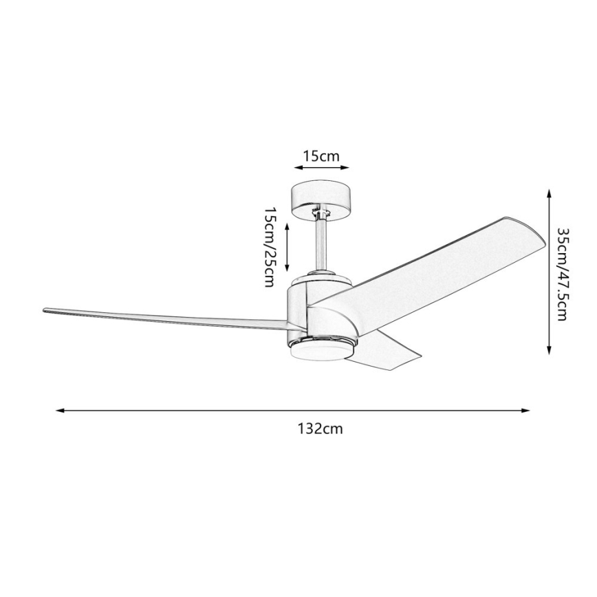 Immax NEO 07281L - LED+CCT ściemnialny wentylator sufitowy BEAUTY LED/18W/230V 3000/4000/6000K Wi-Fi Tuya średnica 132 cm + pilot zdalnego sterowania