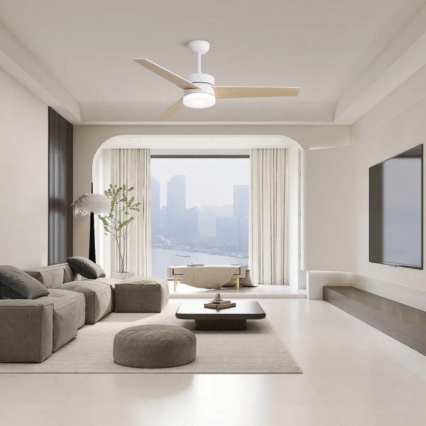 Immax NEO 07284L - ściemnialny wentylator sufitowy LED+CCT VARIABLE LED/24W/230V 3000/4000/6000K Wi-Fi Tuya + zdalne sterowanie