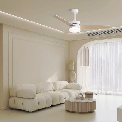 Immax NEO 07284L - ściemnialny wentylator sufitowy LED+CCT VARIABLE LED/24W/230V 3000/4000/6000K Wi-Fi Tuya + zdalne sterowanie