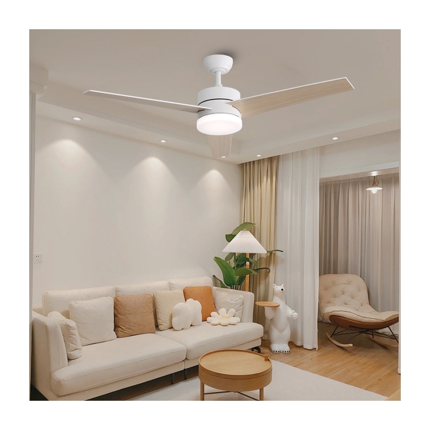 Immax NEO 07284L - ściemnialny wentylator sufitowy LED+CCT VARIABLE LED/24W/230V 3000/4000/6000K Wi-Fi Tuya + zdalne sterowanie