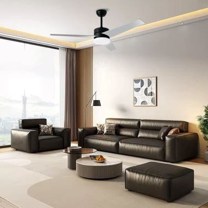 Immax NEO 07285L - ściemnialny wentylator sufitowy LED+CCT VARIABLE LED/24W/230V 3000/4000/6000K Wi-Fi Tuya śr. 132 cm + pilot zdalnego sterowania