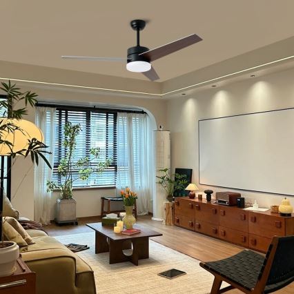 Immax NEO 07285L - ściemnialny wentylator sufitowy LED+CCT VARIABLE LED/24W/230V 3000/4000/6000K Wi-Fi Tuya śr. 132 cm + pilot zdalnego sterowania