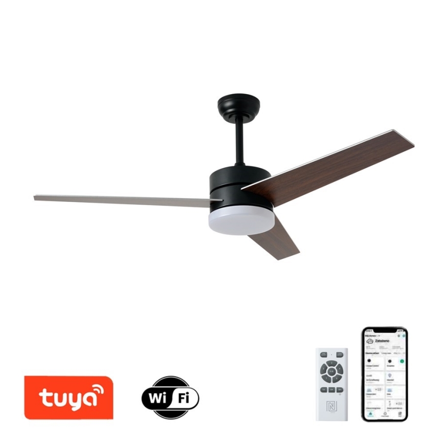 Immax NEO 07285L - LED+CCT ściemnialny wentylator sufitowy VARIABLE LED/24W/230V 3000/4000/6000K Wi‑Fi Tuya + pilot zdalnego sterowania
