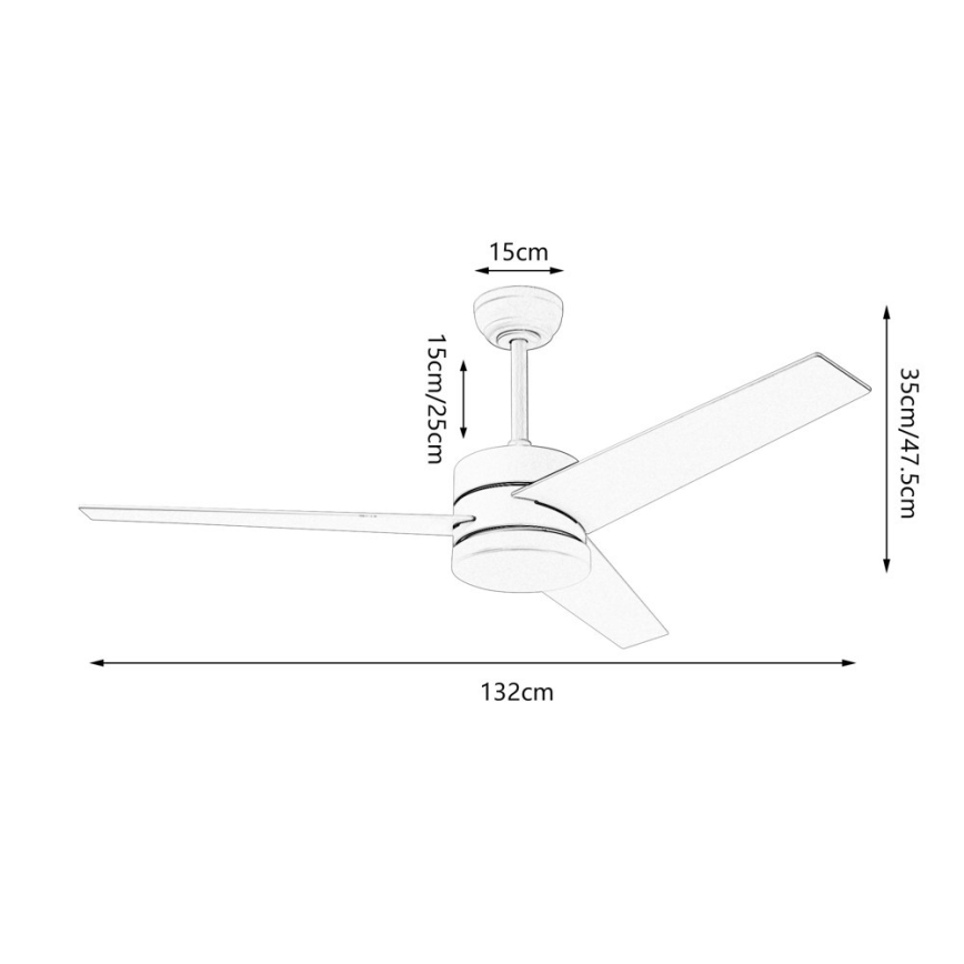 Immax NEO 07285L - LED+CCT ściemnialny wentylator sufitowy VARIABLE LED/24W/230V 3000/4000/6000K Wi‑Fi Tuya + pilot zdalnego sterowania