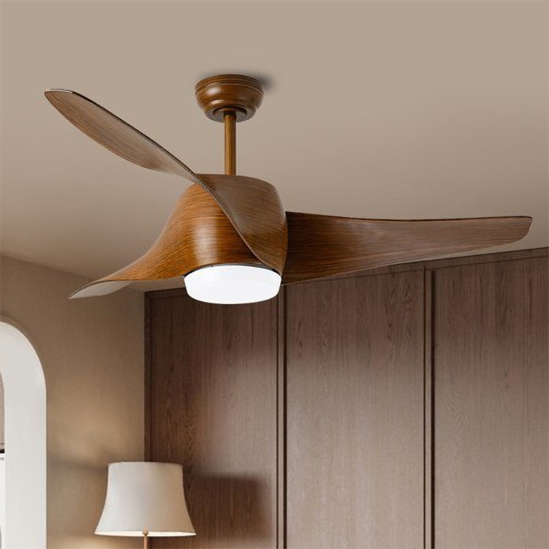 Immax NEO 07286L - LED Ściemnialny wentylator sufitowy WAVE LED/18W/230V Wi-Fi Tuya brązowy śr. 132 cm + zdalne sterowanie