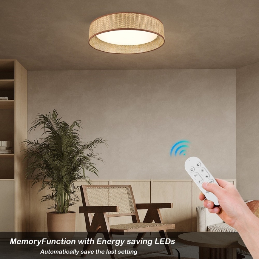 Immax NEO 07288L - LED+CCT ściemnialna lampa sufitowa LONA LED/36W/230V 3000-6000K Wi-Fi Tuya śr. 45,5 cm + zdalne sterowanie