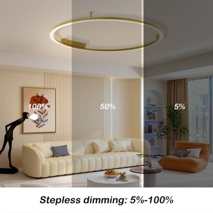 Immax NEO 07290-120G - LED+CCT ściemnialna oprawa sufitowa FINO LED/55W/230V 2700-6500K Tuya Ø 120 cm + zdalne sterowanie
