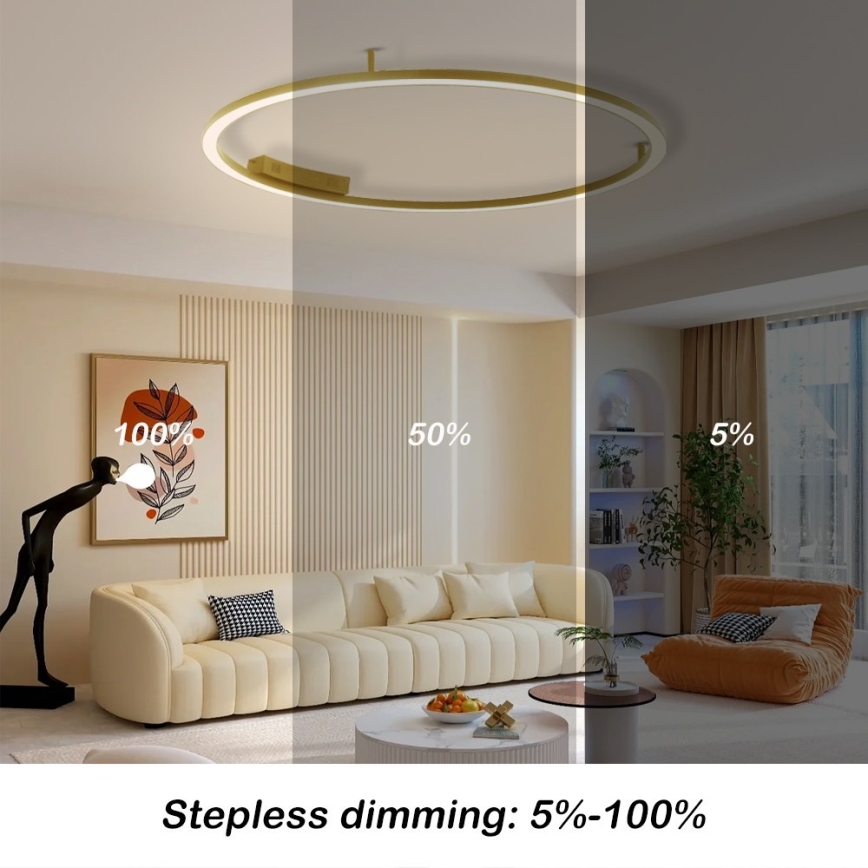 Immax NEO 07290-120G - LED+CCT ściemnialna oprawa sufitowa FINO LED/55W/230V 2700-6500K Tuya Ø 120 cm + zdalne sterowanie