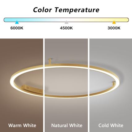 Immax NEO 07290-120G - LED+CCT ściemnialna oprawa sufitowa FINO LED/55W/230V 2700-6500K Tuya Ø 120 cm + zdalne sterowanie
