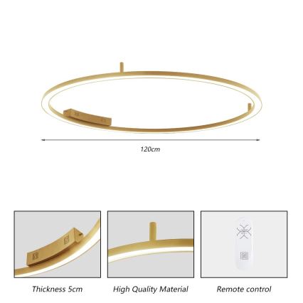 Immax NEO 07290-120G - LED+CCT ściemnialna oprawa sufitowa FINO LED/55W/230V 2700-6500K Tuya Ø 120 cm + zdalne sterowanie