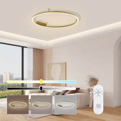 Immax NEO 07291-80G - LED+CCT ściemnialna oprawa sufitowa FINO LED/55W/230V 2700-6500K Tuya Ø 80 cm + pilot zdalnego sterowania