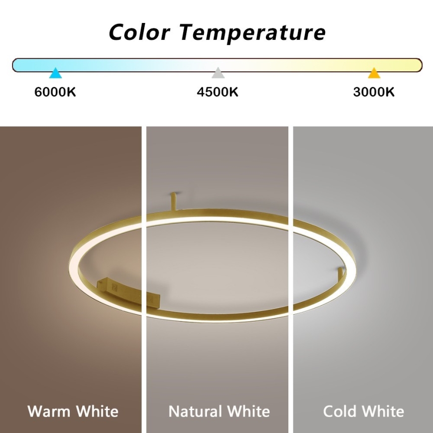 Immax NEO 07291-80G - LED+CCT ściemnialna oprawa sufitowa FINO LED/55W/230V 2700-6500K Tuya Ø 80 cm + pilot zdalnego sterowania