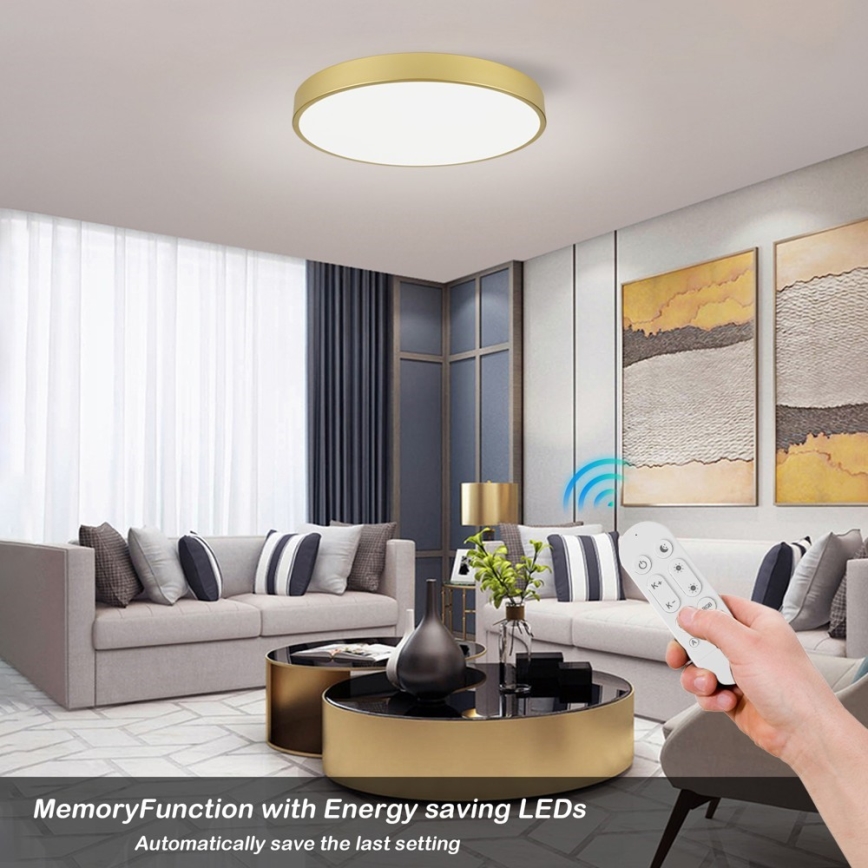 Immax NEO 07293L - LED+CCT ściemnialna lampa sufitowa SEMPLICI LED/60W/230V 2700-6500K śr. 60 cm + pilot zdalnego sterowania