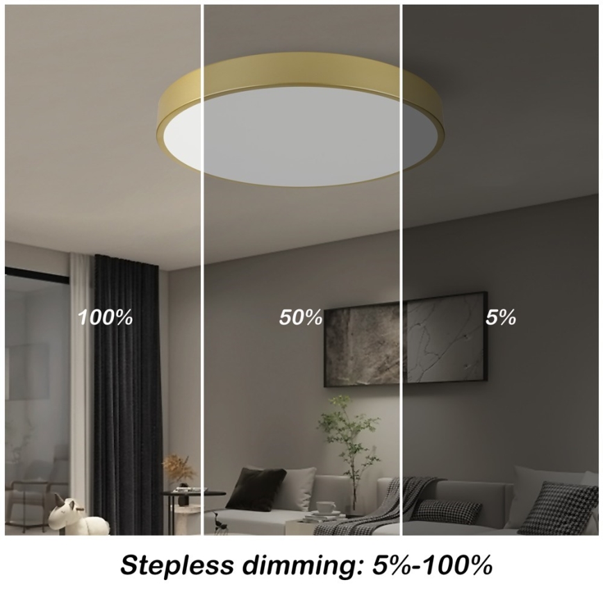 Immax NEO 07293L - LED+CCT ściemnialna lampa sufitowa SEMPLICI LED/60W/230V 2700-6500K śr. 60 cm + pilot zdalnego sterowania