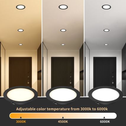 Immax NEO 07294L - ściemnialna oprawa wpuszczana LED DOWN, 12W/230V, Wi-Fi, Tuya śr. 12 cm, biała