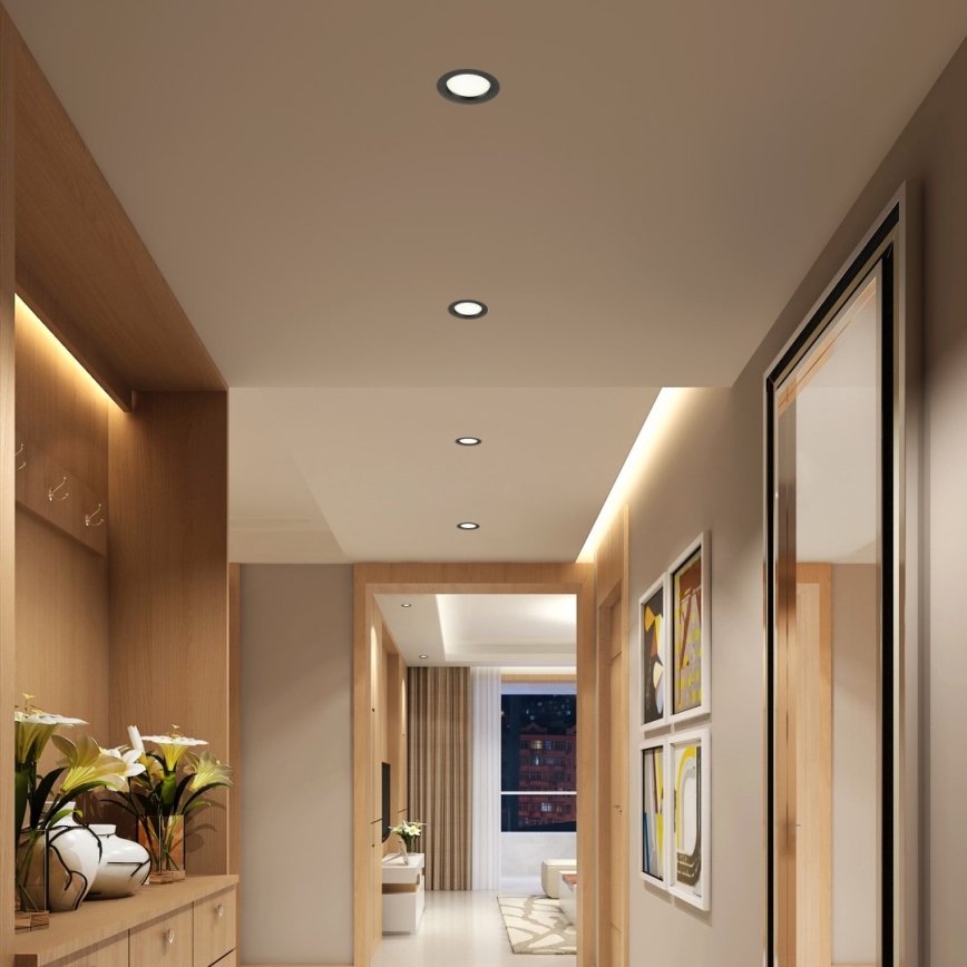 Immax NEO 07294L - ściemnialna oprawa wpuszczana LED DOWN LED/12W/230V Wi-Fi Tuya śr. 12 cm czarna