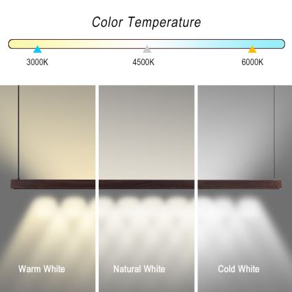 Immax NEO 07301L - LED ściemnialny żyrandol na linkach MADEIRA LED/33W/230V Wi-Fi Tuya 152 cm orzech + pilot zdalnego sterowania
