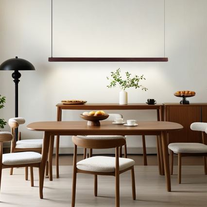 Immax NEO 07301L - LED ściemnialny żyrandol na linkach MADEIRA LED/33W/230V Wi-Fi Tuya 152 cm orzech + pilot zdalnego sterowania