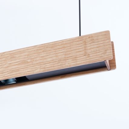 Immax NEO 07304L - ściemnialny żyrandol LED na linkach MADEIRA LED/33W/230V Wi-Fi Tuya 152 cm dąb + pilot zdalnego sterowania