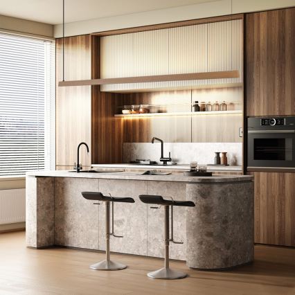 Immax NEO 07305L - ściemnialny żyrandol na linkach MADEIRA LED/44W/230V Wi-Fi Tuya 202 cm dąb + zdalne sterowanie