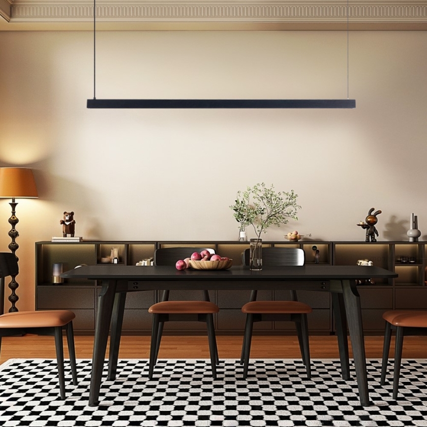 Immax NEO 07307L - ściemnialny żyrandol LED na linkach MADEIRA LED/33W/230V Wi-Fi Tuya 152 cm czarny + pilot zdalnego sterowania