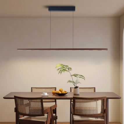 Immax NEO 07309L - LED ściemnialny żyrandol na linkach z czujnikiem MADEIRA LED/37W/230V 157 cm orzech