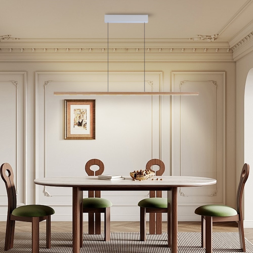 Immax NEO 07310L - ściemnialny żyrandol LED na linkach z czujnikiem MADEIRA LED/37W/230V 157 cm jesion