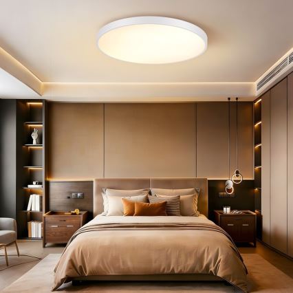 Immax NEO 07315L - ściemnialna lampa sufitowa LED SEMPLICI LED/96W/230V śr. 80 cm Wi-Fi Tuya biała + pilot zdalnego sterowania