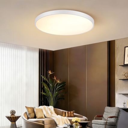 Immax NEO 07315L - ściemnialna lampa sufitowa LED SEMPLICI LED/96W/230V śr. 80 cm Wi-Fi Tuya biała + pilot zdalnego sterowania