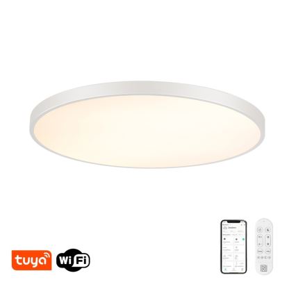 Immax NEO 07316L - LED ściemnialna oprawa sufitowa SEMPLICI LED/128W/230V śr. 100 cm Wi-Fi Tuya biała + pilot zdalnego sterowania