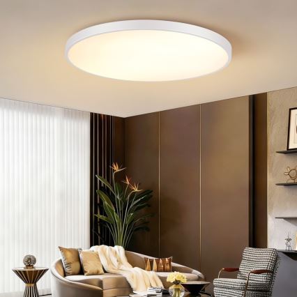 Immax NEO 07316L - LED ściemnialna oprawa sufitowa SEMPLICI LED/128W/230V śr. 100 cm Wi-Fi Tuya biała + pilot zdalnego sterowania