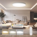 Immax NEO 07316L - LED ściemnialna oprawa sufitowa SEMPLICI LED/128W/230V śr. 100 cm Wi-Fi Tuya biała + pilot zdalnego sterowania
