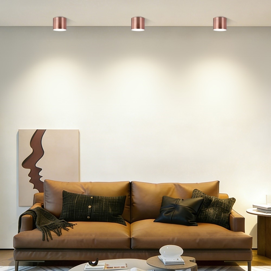 Immax NEO 07319L - Ściemnialna oprawa sufitowa LED RONDATE LED/18W/230V Ø 11,5 cm, Wi‑Fi Tuya, różowe złoto